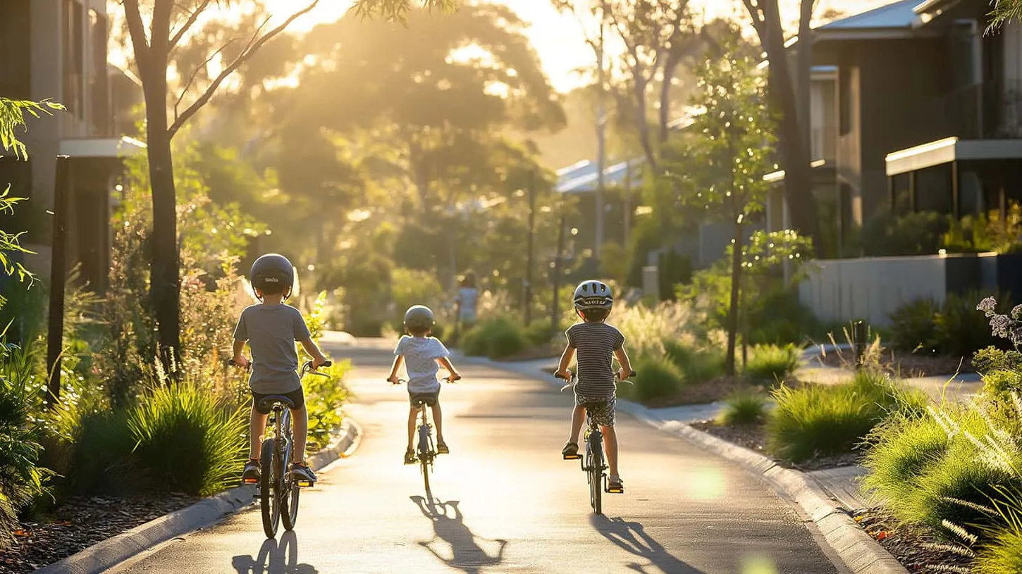 Personnes à vélo