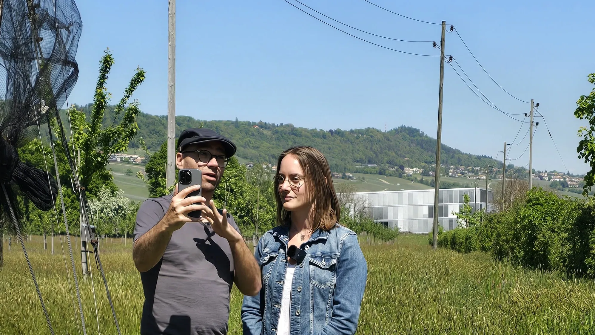 Collègues Romande Energie sur un tournage