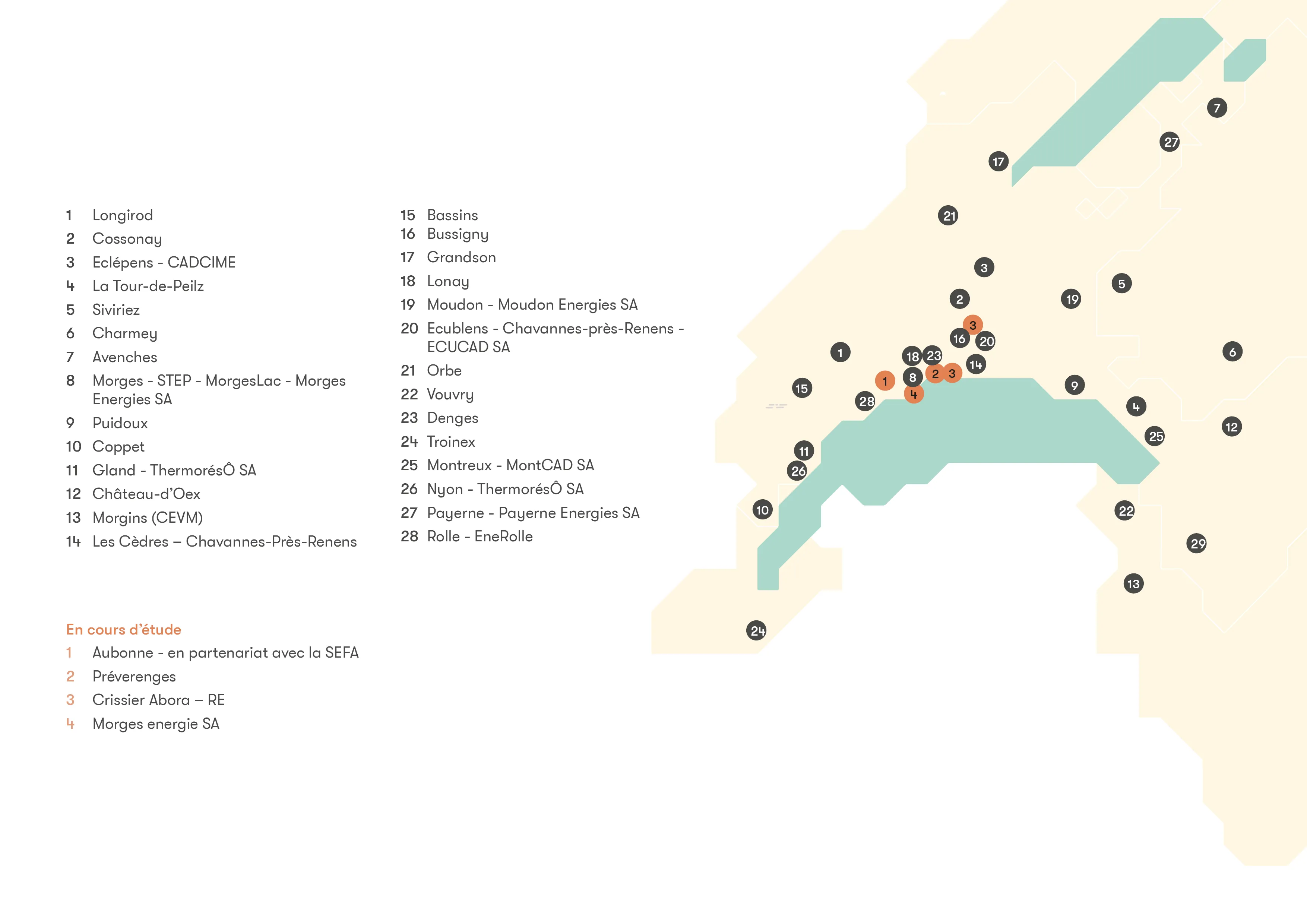 carte de nos installations
